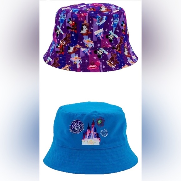 Disney Accessories - Disney Parks Joey Chou Adult Reversible 2 in 1 Bucket Hat Mickey, Dumbo & Others